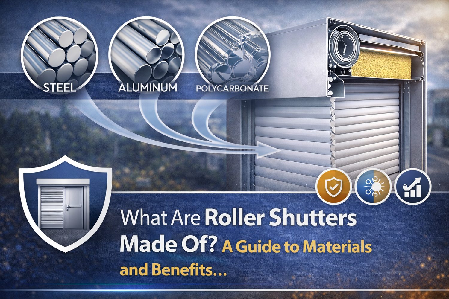 Roller shutter materials guide: steel, aluminum, polycarbonate construction and benefits for security