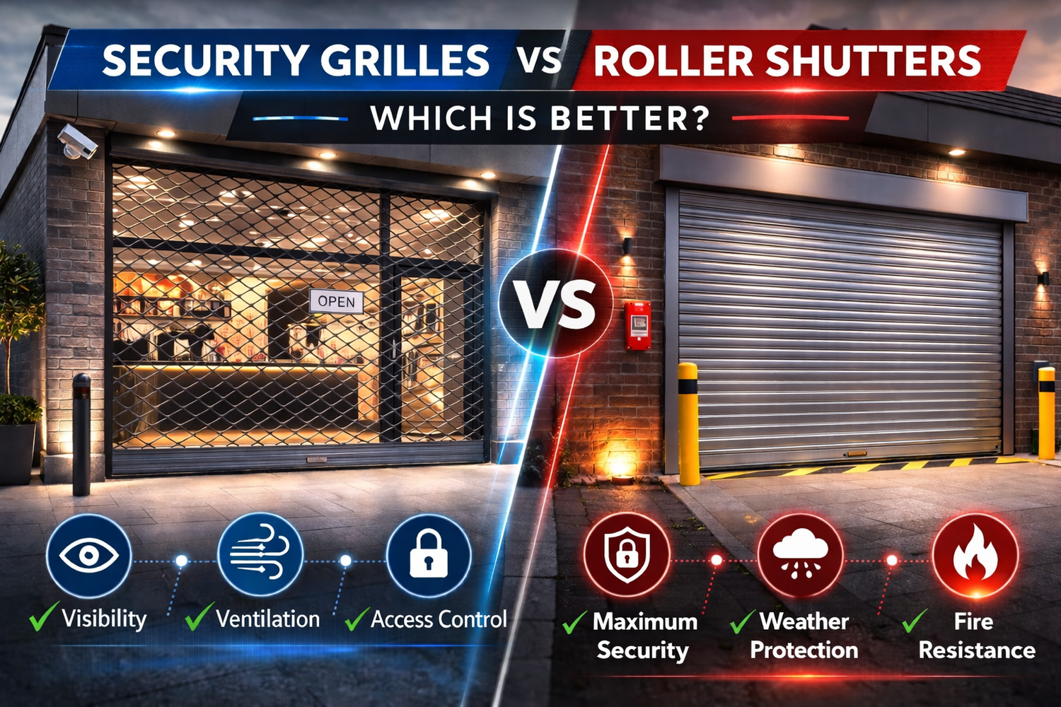 Security Grilles vs Roller Shutters: Which Is Better? - My Store