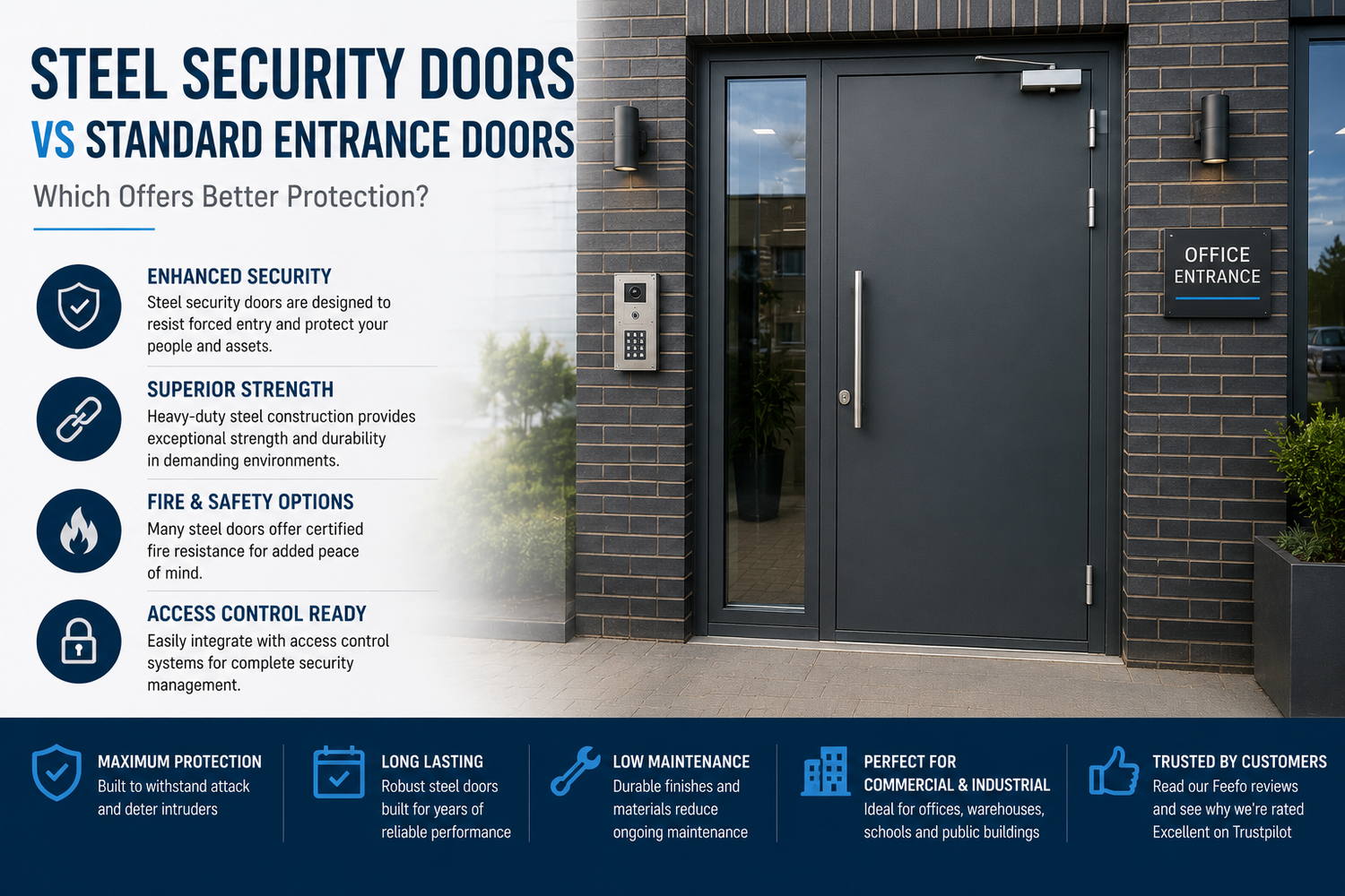 Steel Security Doors vs Standard Entrance Doors: Which Offers Better Protection? - My Store