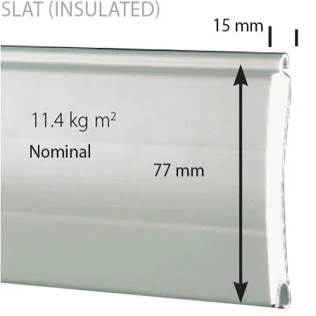 77mm Foam Filled Galvanised Steel Slats - My Store