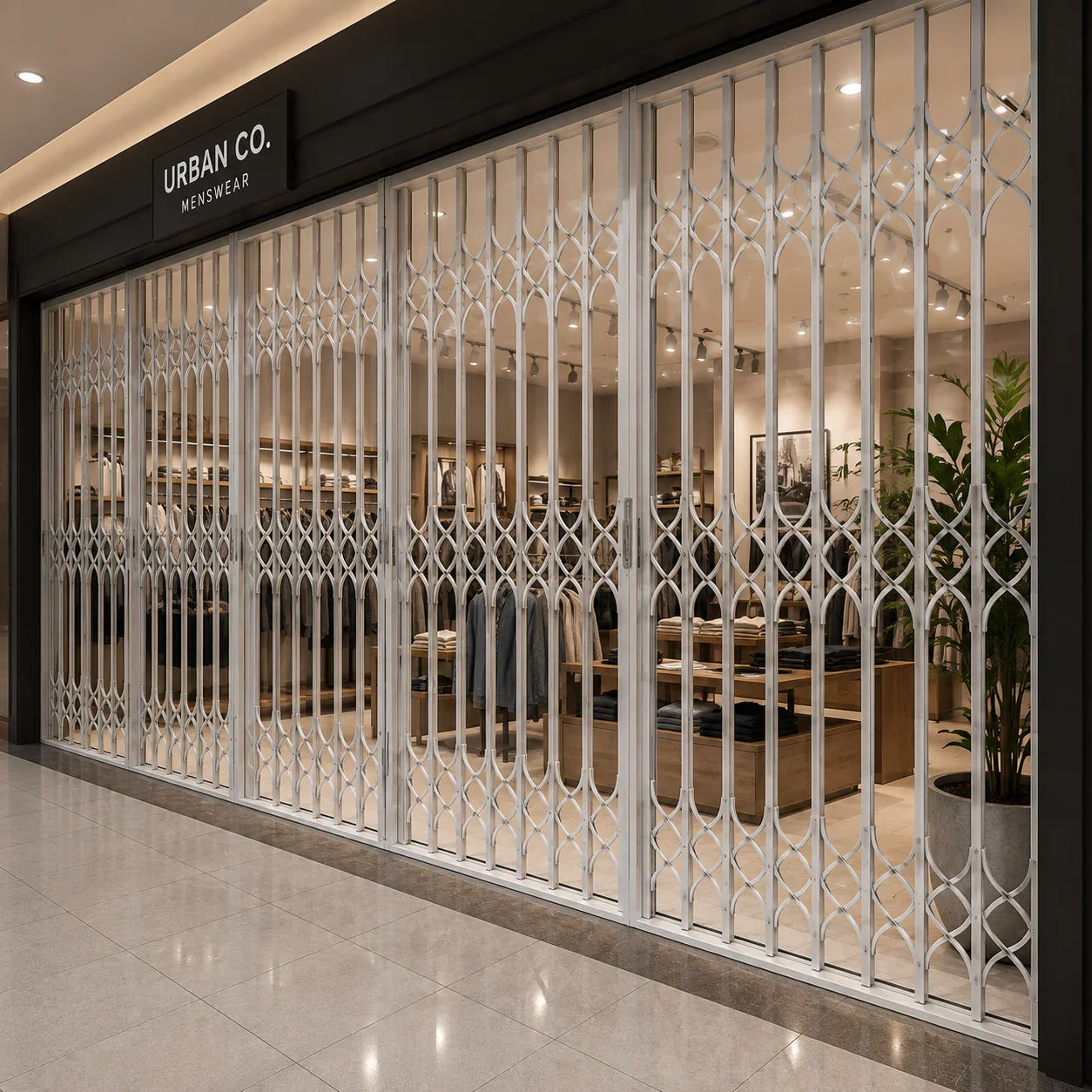 Retractable Security Grille - High Security - My Store