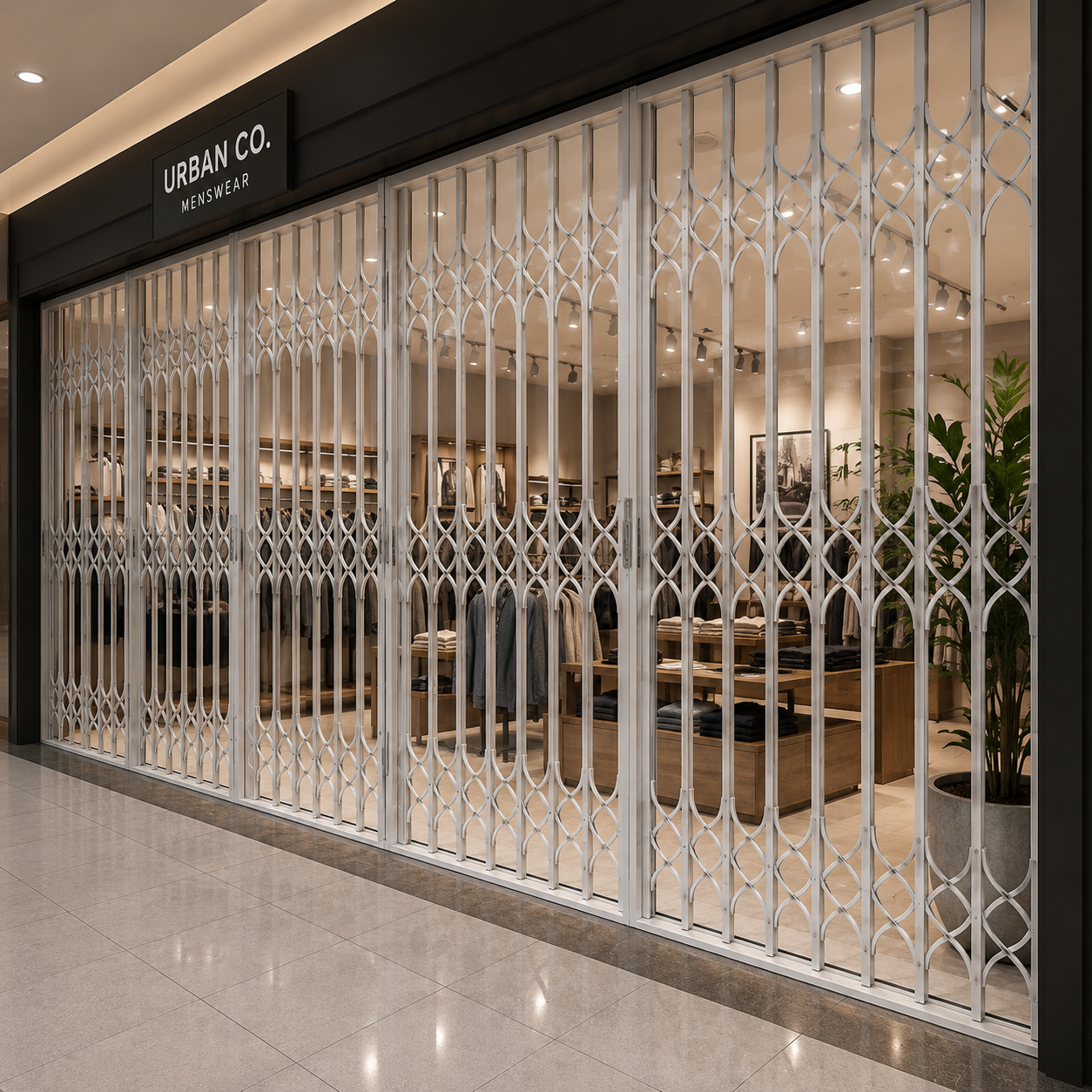 Retractable Security Grille - High Security