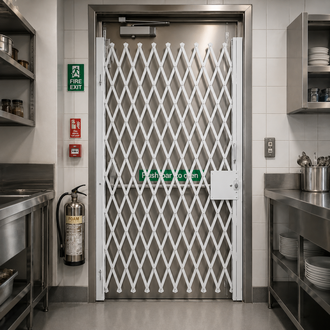Fire Exit Folding Grille