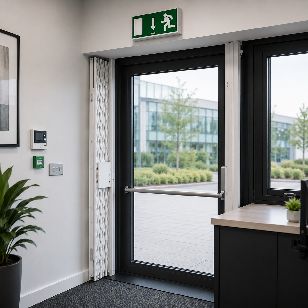 Fire Exit Folding Grille