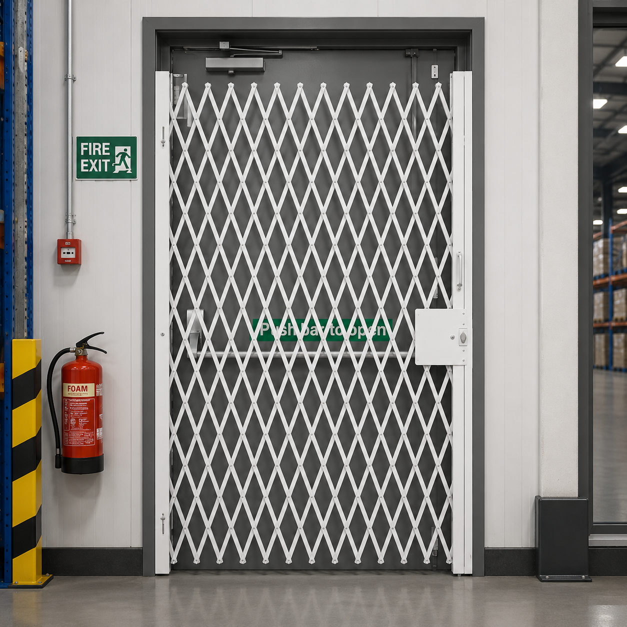 Fire Exit Folding Grille
