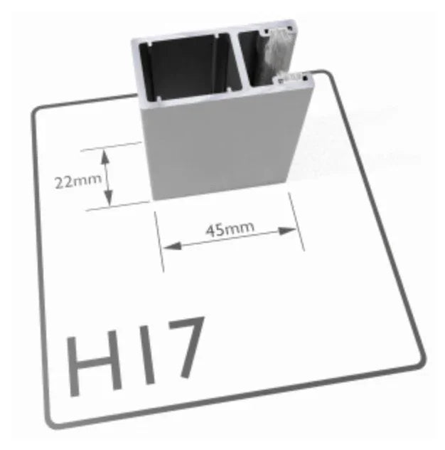 H17 - 45mm Aluminium Guide Rail - My Store