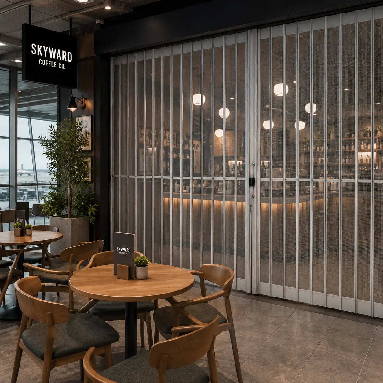 Perforated Internal Sliding Security Shutters - 30% Vision - My Store