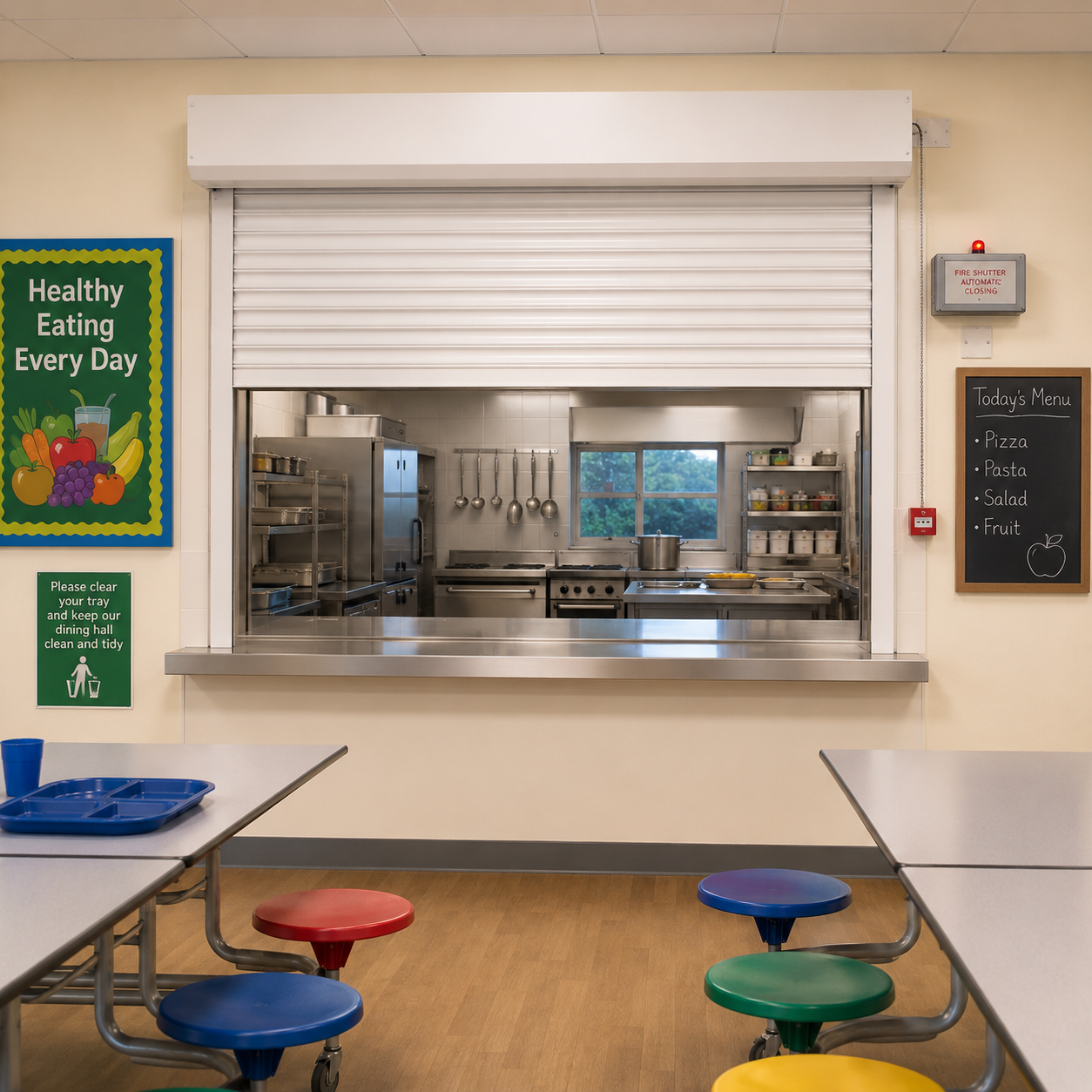 Servery Fire Shutters - Flexible Structure