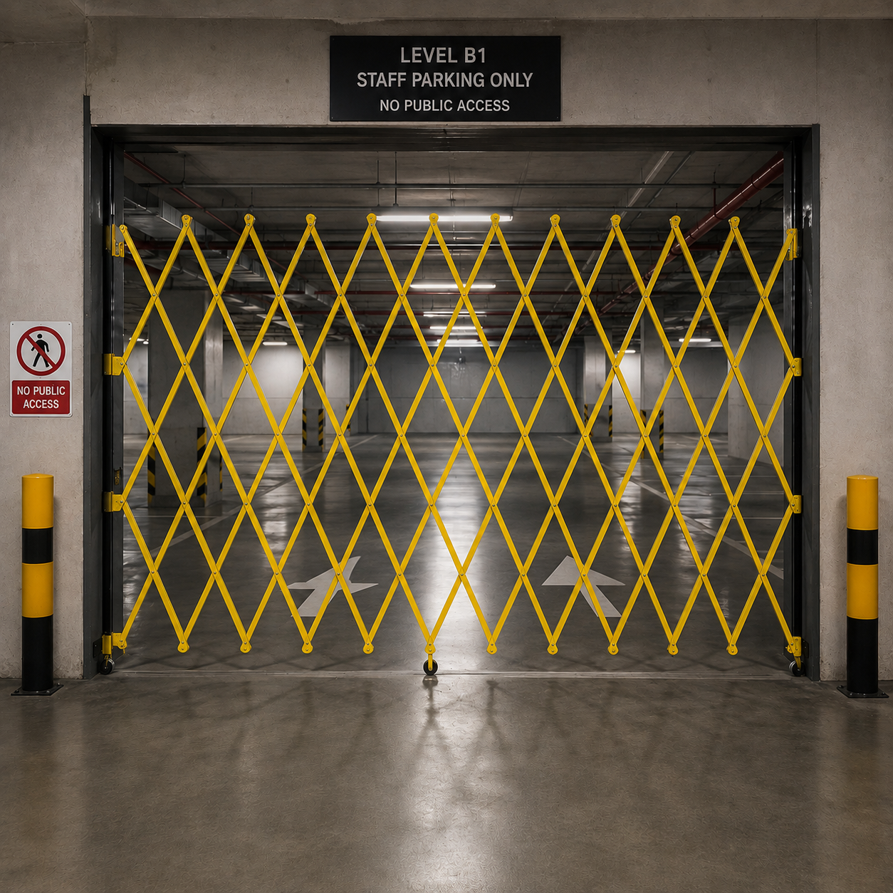 Trackless Retractable Barrier