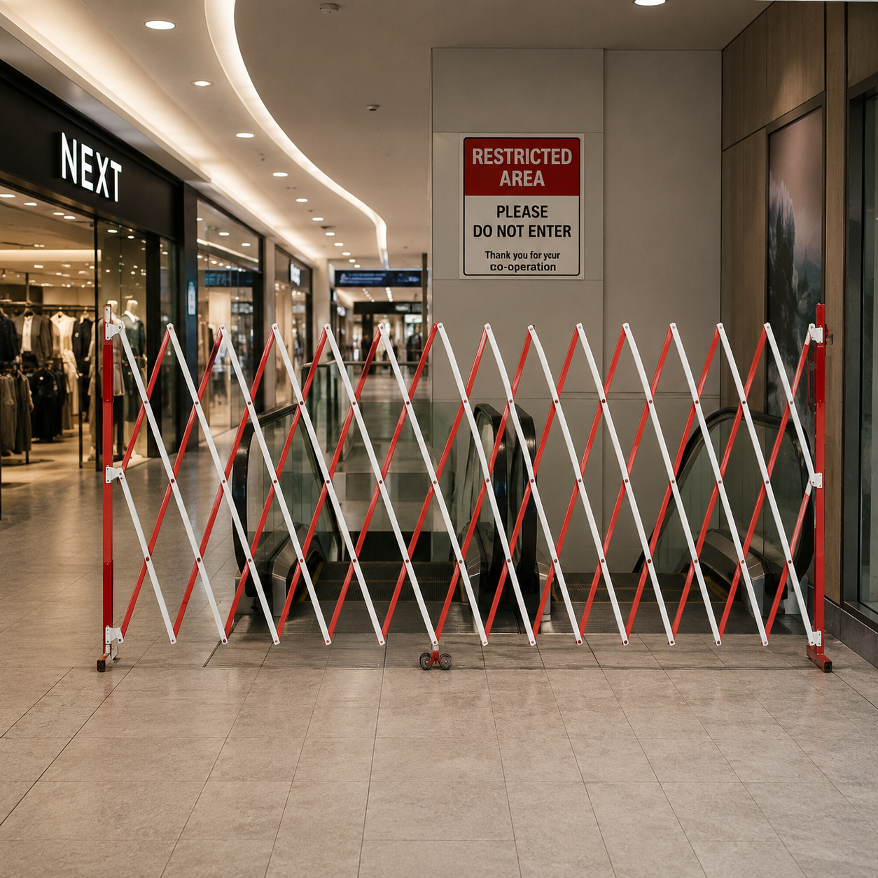 Trackless Retractable Barrier