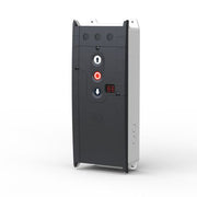 Black and white digital control panel for roller shutter motor systems.