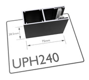 UPH240 - 75mm Aluminium Guide Rail - My Store