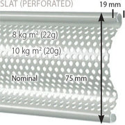 75mm Galvanised Steel Slat - Perforated - My Store