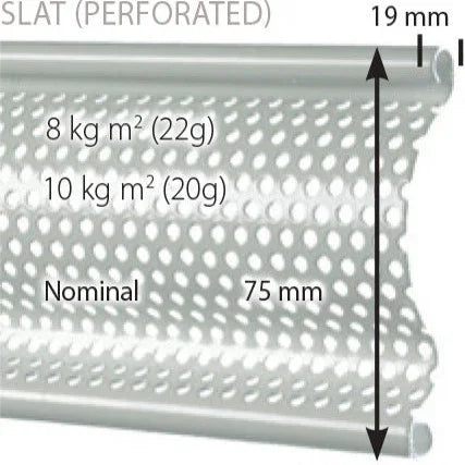 75mm Galvanised Steel Slat - Perforated - My Store
