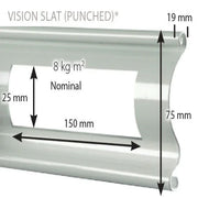 75mm Galvanised Steel Slat - Punched - My Store