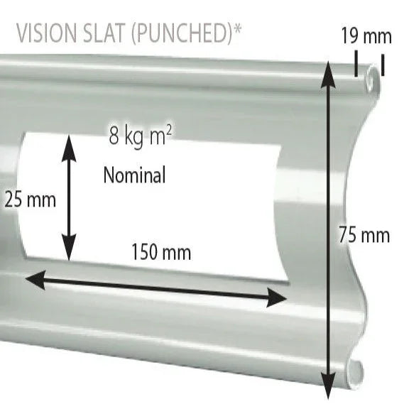 75mm Galvanised Steel Slat - Punched - My Store