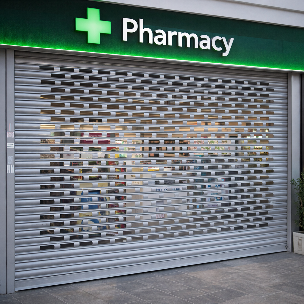 Punched Steel Roller Shutter - 24% Vision