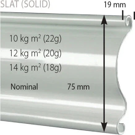 75mm Galvanised Steel Slat - Solid - My Store